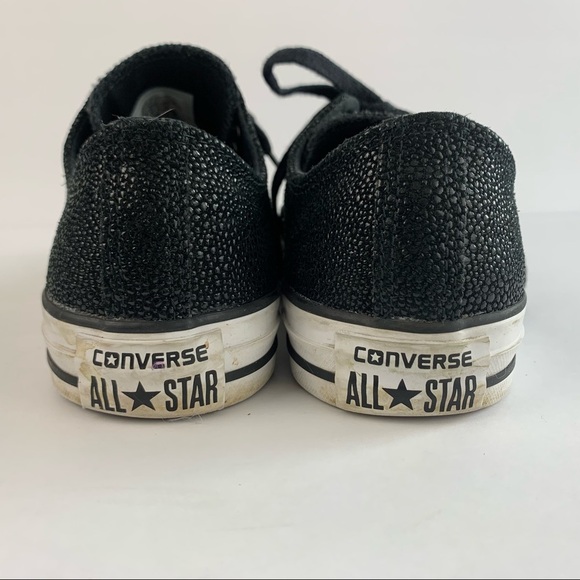 Converse Textured Black Lace Sneaker Shoes 7 - Picture 9 of 12